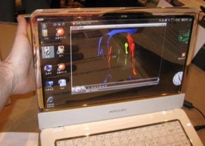 Samsung Transparent OLED Display Notebook