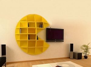 The Pac-Man Bookcase
