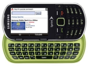 Samsung And Sprint Announce The Samung Restore Green Mobile Phone