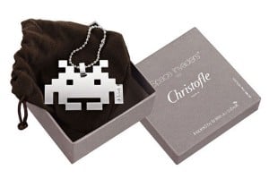Space Invaders Silver Necklace