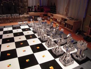 Robotic Monster Chess Set Made From Lego