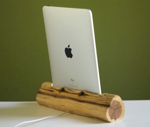 Wooden iPad Docking Station
