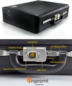 fingerprint briefcase