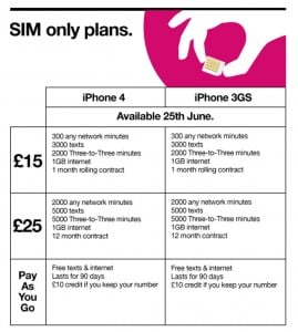 Three iPhone 4 UK Tariffs And Pricing Announced