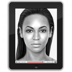 Beyonce Portrait Created Using Apple iPad