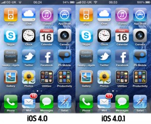 Apple Releases iOS 4.0.1 Update