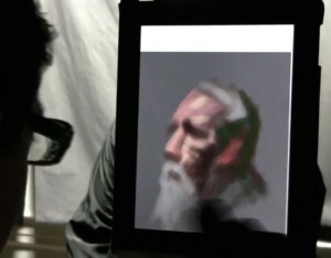 Artist uses ipad