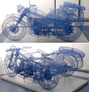 Wireframe Motorcycle