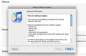 Apple Releases iPhone iOS 4.0.2 To Fix Security Flaws