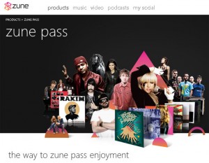 Microsoft Zune Pass UK