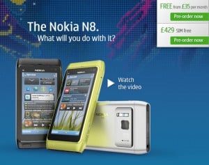 Nokia N8 UK Price, £429 Launching End Of September