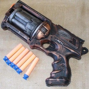 Awesome Steampunk Nerf N-Strike Maverick Gun