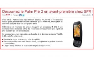 Palm Pre 2 To Feature 1GHz Processor And 512MB Of RAM