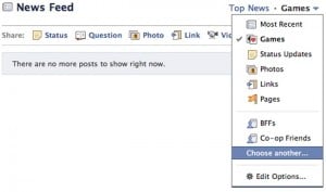 Facebook Redesigns News Feed Filtering Options