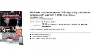 Amazon Starts Selling WikiLeaks Kindle eBooks