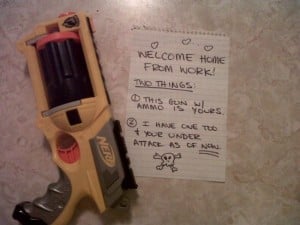 Nerf Gun marriage
