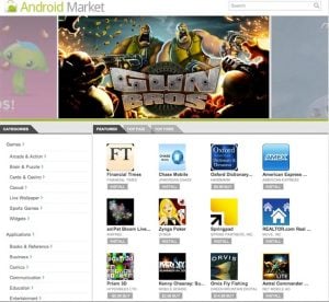 Android Market website