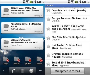 Google Reader App For Android Gets Updated