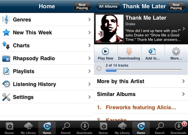 Rhapsody iPhone