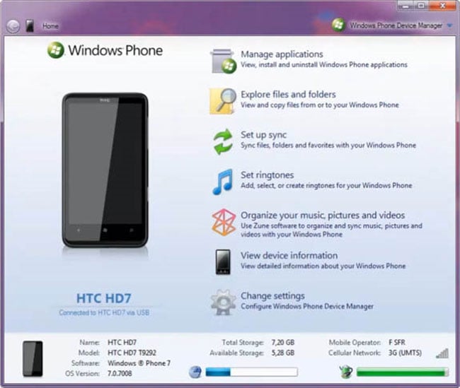 Windows Phone 7 Homebrew Device Manager