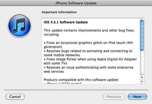 Apple Releases iOS 4.3.1 Software Update