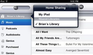iTunes Home Sharing In iOS 4.3
