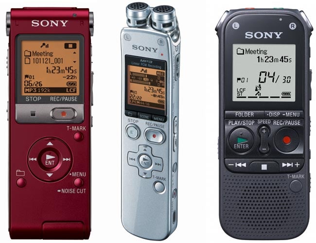 Sony Launches New Voice Recorders