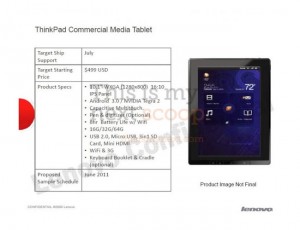 Lenovo ThinkPad Honeycomb Tablet