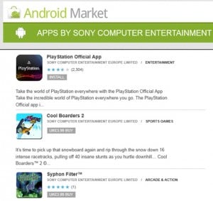 PlayStation Games Appear In The Android Market