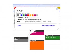 Google Calendar Colours
