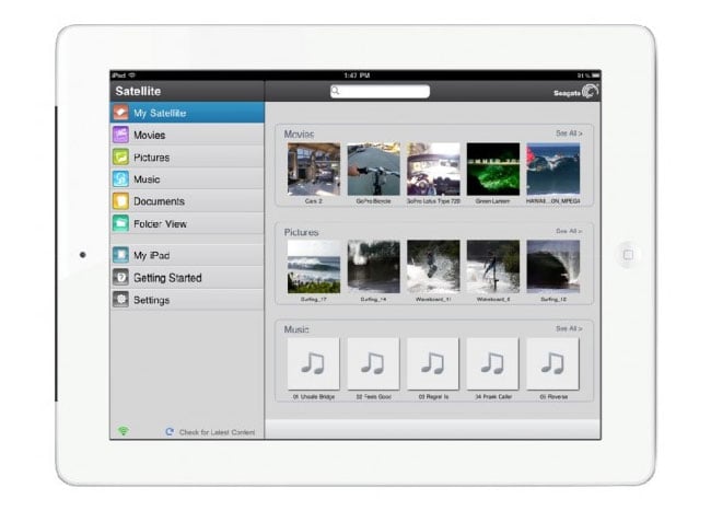 iPad Storage Seagate 500GB GoFlex Satellite