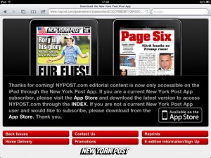 New York Post iPad