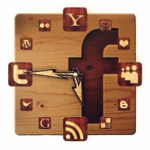Facebook Icon Wall Clock