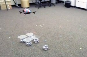 Swarming Robots Form Landing Pad For Quadrocopter