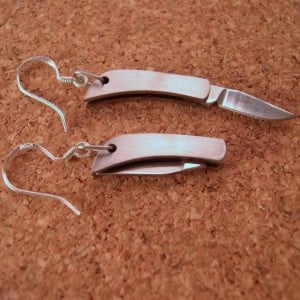 Knife earrings