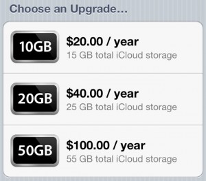 Apple iCloud Pricing