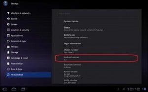 Sony S1 Android Honeycomb 3.2