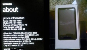 HTC HD7 with Tango