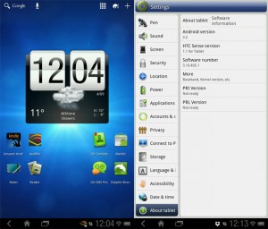 Screenshots Of Android Honeycomb On HTC Flyer