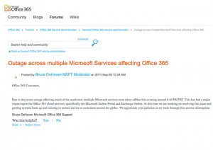 Microsoft Cloud Outage