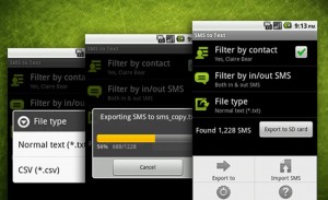 SMS To Text Android App Backs Up Your SMS Messages