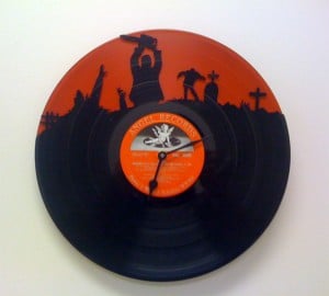Recycled Vinyl Record Clocks