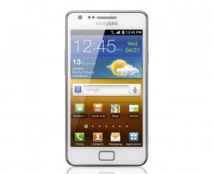 White Samsung Galaxy S II