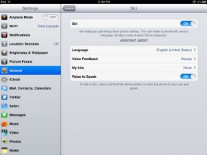 Siri iPad