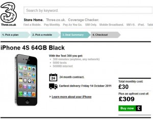 iPhone 4S Three