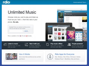 Rdio Free Service