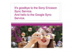 Sony Ericsson Sync service