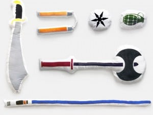 Weapon Shaped Pillows