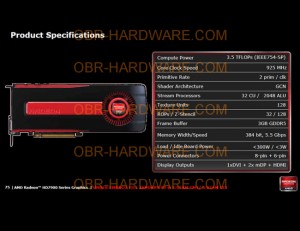 AMD Radeon HD 7970 Specifications