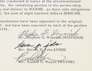 Apple Computer Founding Documents Sell For $1.3 Million